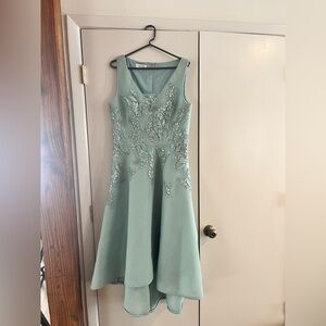 Teri Jon Mint Green Evening Dress Size 14